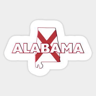 Alabama Colored State Sticker